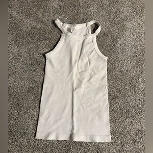 White and Black Ribbed Tank Tops